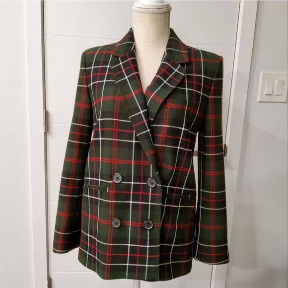 Zara Women's Checked Plaid Double Breasted Blazer Size XS - Picture 1 of 13